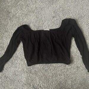 Off the shoulder black top